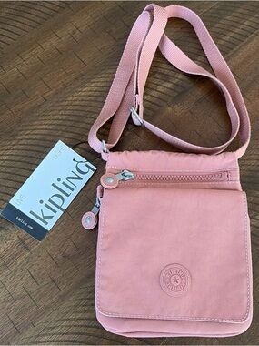 NWT Kipling New Eldorado Small Crossbody Adjustable Strap Bag Kind Rose Pink $59